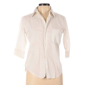 Rio Decent White Button Down Blouse Shirt Large